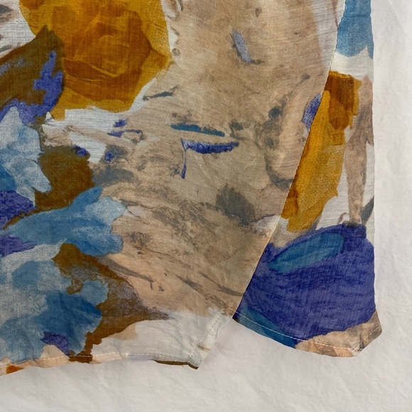 NEW Papa Watercolour Button Up Top with Pockets 3/4 Sleeve - Picture 4 of 12